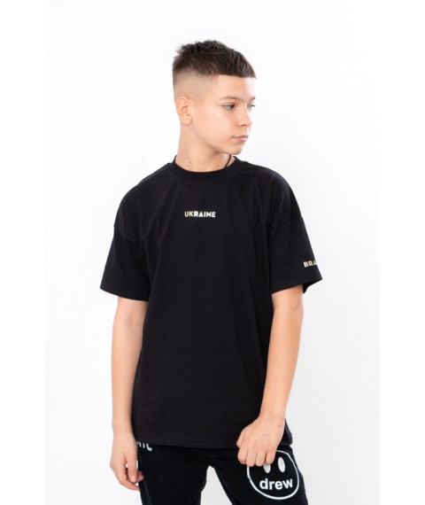 Children's T-shirt "Family look" Wear Your Own 128 Black (6414-v3)