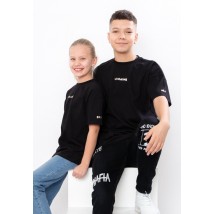 Children's T-shirt "Family look" Wear Your Own 110 Black (6414-v0)
