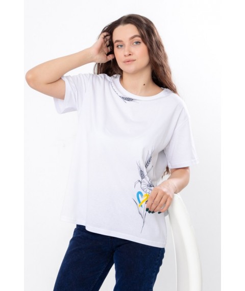 Women's T-shirt (oversize) Wear Your Own 56 White (8127-000-33-Т-1-v26)
