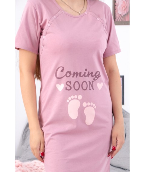 Сорочка жіноча (для годуючих мам) Носи Своє 44 Рожевий (8594-001-33-v52)