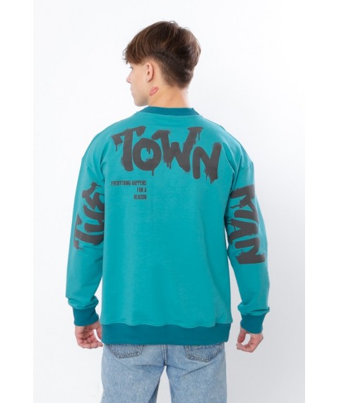 Men's sweatshirt (oversize) Wear Your Own L/187 Turquoise (3364-057-33-v11)