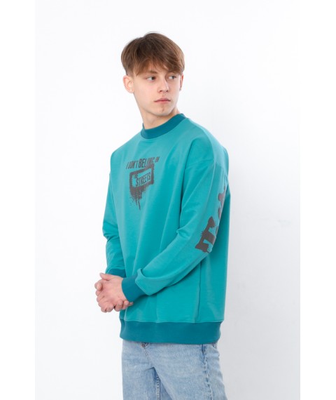 Men's sweatshirt (oversize) Wear Your Own S/179 Turquoise (3364-057-33-v2)