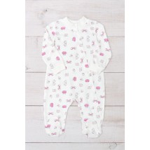 Nursery overalls for girls Nosy Svoe 56 White (5032-002-5-v22)