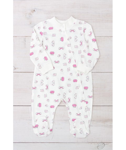 Nursery overalls for girls Nosy Svoe 56 White (5032-002-5-v22)