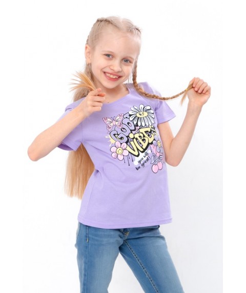 T-shirt for girls Wear Your Own 110 Purple (6012-2-v40)