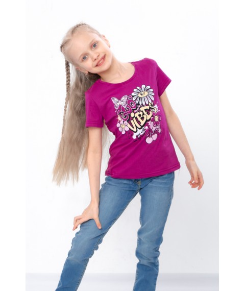 T-shirt for girls Wear Your Own 116 Violet (6012-2-v32)