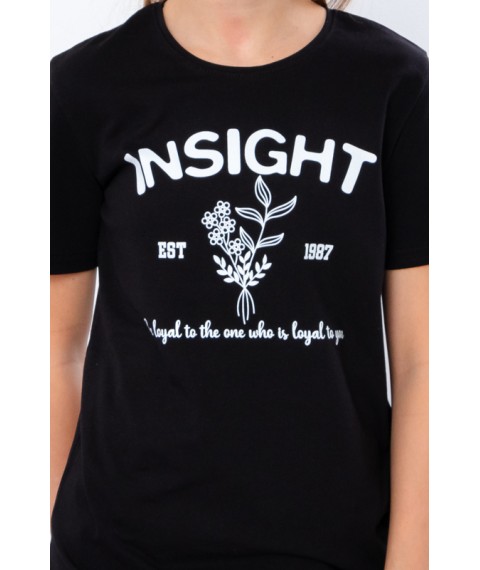 T-shirt for girls (teen) Wear Your Own 158 Black (6021-001-33-2-v39)