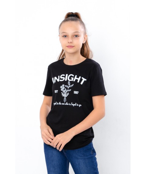 T-shirt for girls (teen) Wear Your Own 152 Black (6021-001-33-2-v28)