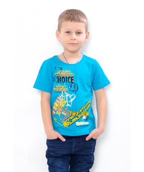 T-shirt for a boy Wear Your Own 110 Turquoise (6021-001-33-4-v5)