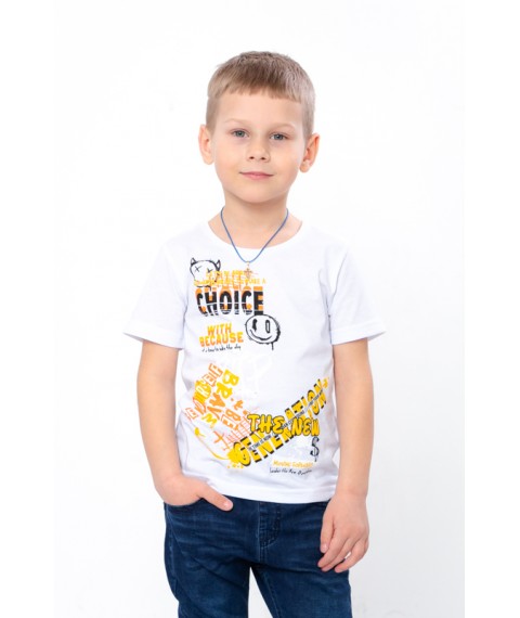T-shirt for a boy Wear Your Own 116 White (6021-001-33-4-v11)