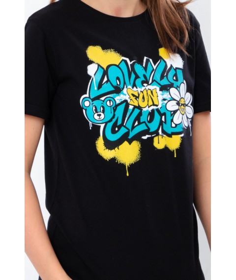 T-shirt for girls (teens) Wear Your Own 170 Black (6021-2-1-v10)