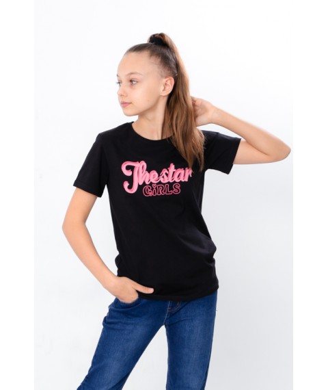 T-shirt for girls (teen) Wear Your Own 158 Black (6021-2-2-v6)