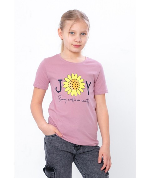 T-shirt for girls Wear Your Own 134 Pink (6021-2-3-v8)