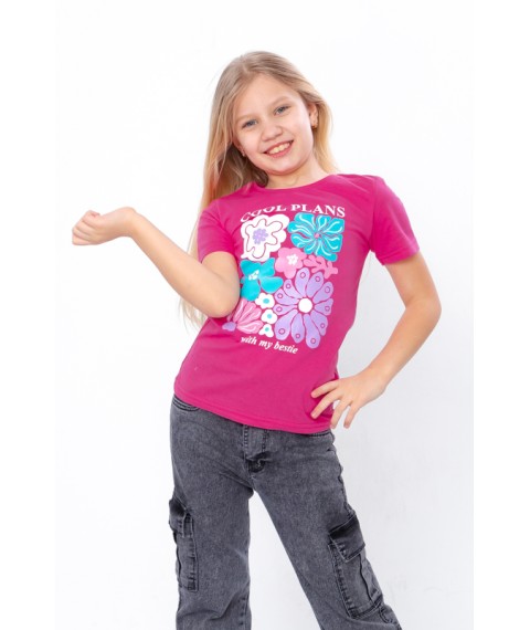 T-shirt for girls Wear Your Own 116 Pink (6021-2-4-v3)
