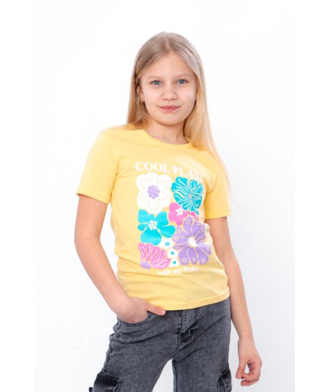 T-shirt for girls Wear Your Own 128 Yellow (6021-2-4-v6)