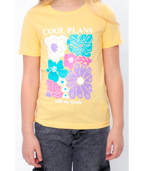 T-shirt for girls Wear Your Own 128 Yellow (6021-2-4-v6)