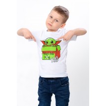 T-shirt for a boy Wear Your Own 128 White (6021-3-v4)