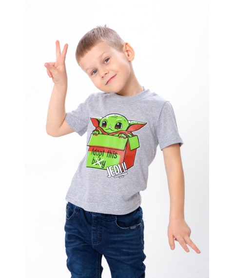 T-shirt for a boy Wear Your Own 128 Gray (6021-3-v5)