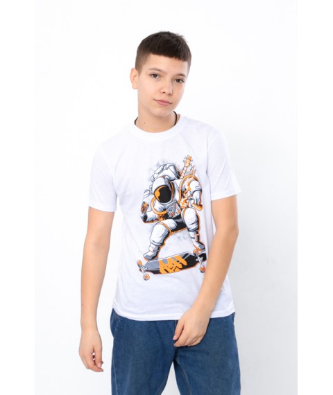 T-shirt for a boy (adolescent) Wear Your Own 146 White (6021-4-v41)