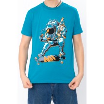 T-shirt for a boy (adolescent) Wear Your Own 146 Turquoise (6021-4-v42)