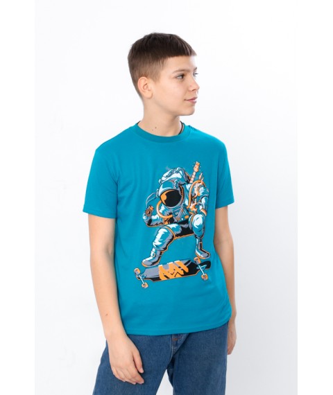 T-shirt for a boy (adolescent) Wear Your Own 164 Turquoise (6021-4-v76)