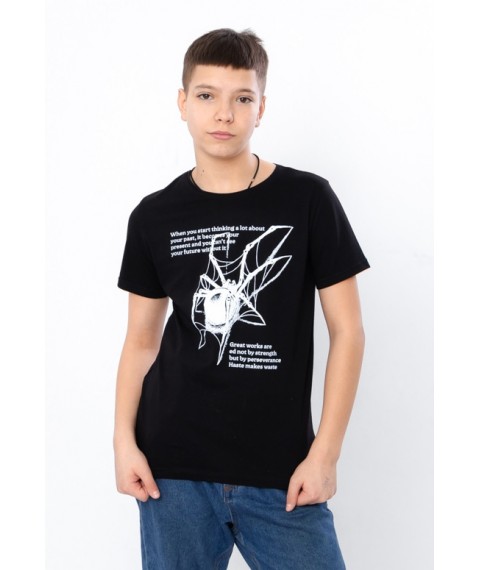 T-shirt for boys (teens) Wear Your Own 152 Black (6021-4-1-v5)