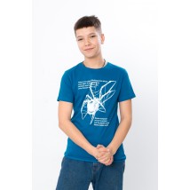 T-shirt for boys (teens) Wear Your Own 140 Turquoise (6021-4-1-v1)