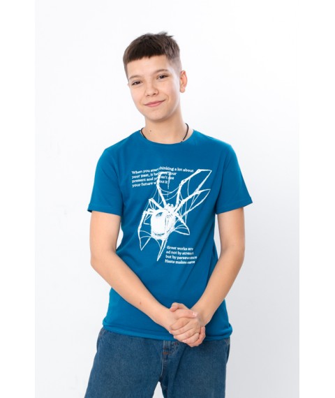 T-shirt for a boy (adolescent) Wear Your Own 158 Turquoise (6021-4-1-v6)