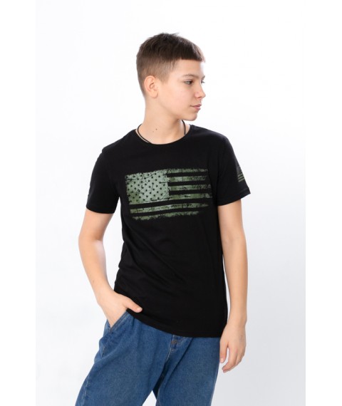 T-shirt for boys (teens) Wear Your Own 158 Black (6021-4-2-v6)