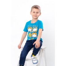 T-shirt for a boy Wear Your Own 122 Turquoise (6021-4-3-v5)