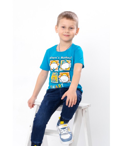 T-shirt for a boy Wear Your Own 116 Turquoise (6021-4-3-v3)