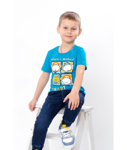 T-shirt for a boy Wear Your Own 110 Turquoise (6021-4-3-v1)