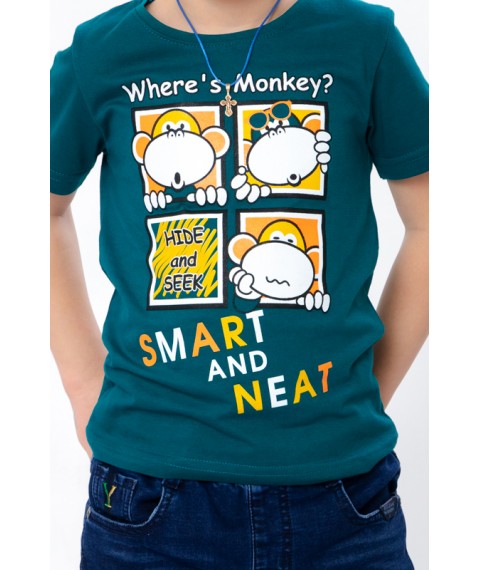 T-shirt for a boy Wear Your Own 128 Green (6021-4-3-v6)
