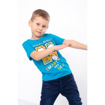 T-shirt for a boy Wear Your Own 122 Turquoise (6021-4-3-v5)