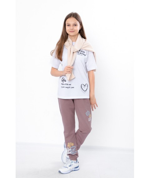 Pants for girls Wear Your Own 164 Brown (6060-057-33-5-v100)