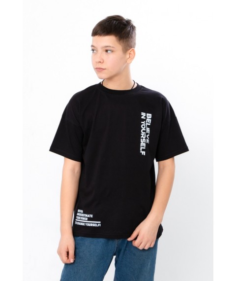 T-shirt for a boy (adolescent) Wear Your Own 140 Black (6414-001-33-1-v0)