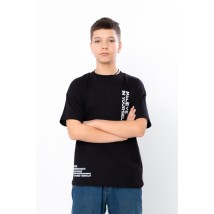 T-shirt for a boy (adolescent) Wear Your Own 146 Black (6414-001-33-1-v3)