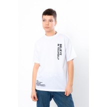 T-shirt for a boy (adolescent) Wear Your Own 146 White (6414-001-33-1-v4)