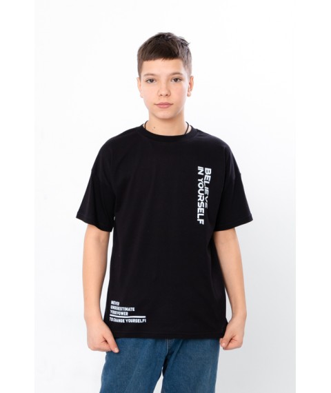 T-shirt for a boy (adolescent) Wear Your Own 140 Black (6414-001-33-1-v0)