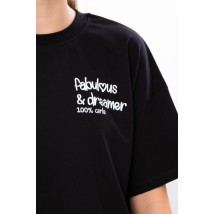 T-shirt for girls (teen) Wear Your Own 146 Black (6414-001-33-2-v3)