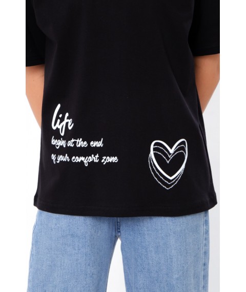 T-shirt for girls (teens) Wear Your Own 140 Black (6414-001-33-2-v0)