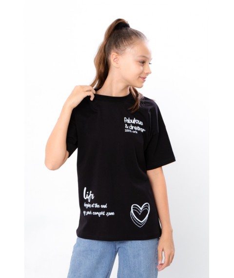 T-shirt for girls (teens) Wear Your Own 140 Black (6414-001-33-2-v0)