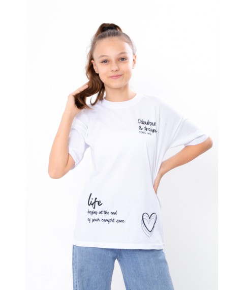 T-shirt for girls (teens) Wear Your Own 170 White (6414-001-33-2-v16)