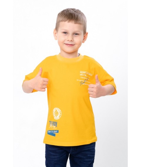 T-shirt for a boy Wear Your Own 128 Yellow (6414-001-33-4-v11)
