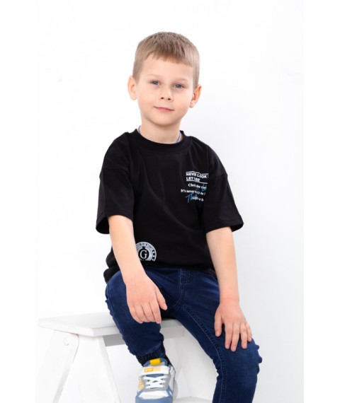 T-shirt for a boy Wear Your Own 128 Black (6414-001-33-4-v9)