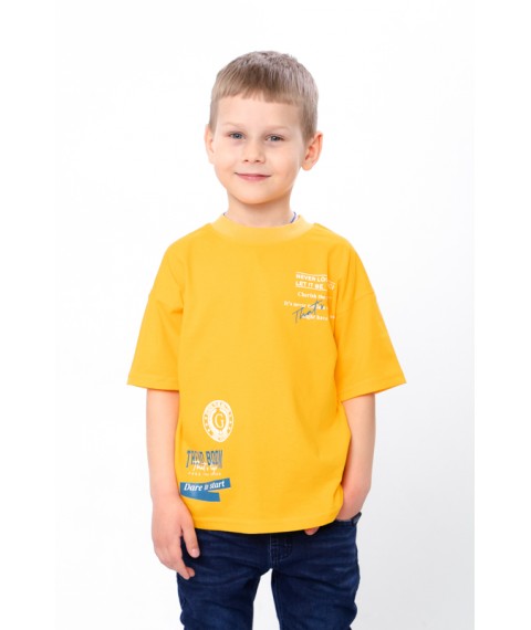 T-shirt for a boy Wear Your Own 110 Yellow (6414-001-33-4-v2)
