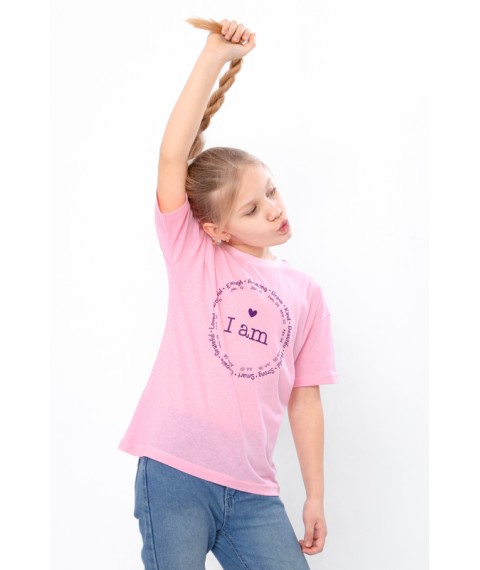 T-shirt for girls Wear Your Own 116 Pink (6414-001-33-5-v4)