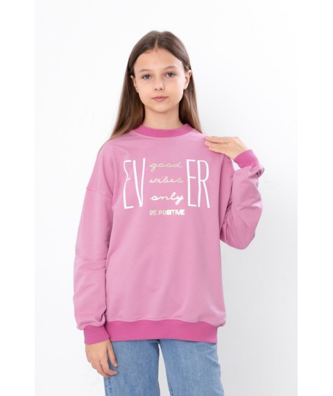 Sweatshirt for girls (teen) Wear Your Own 164 Pink (6416-057-33-v13)