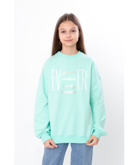 Sweatshirt for girls (teen) Wear Your Own 164 Mint (6416-057-33-v14)