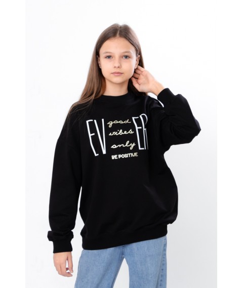 Sweatshirt for girls (teens) Wear Your Own 170 Black (6416-057-33-v15)